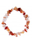  BRACELET CHIPS, PIERRES PRECIEUSES, PIERRES NATURELLES,GEMMES, AGATE ROUGE